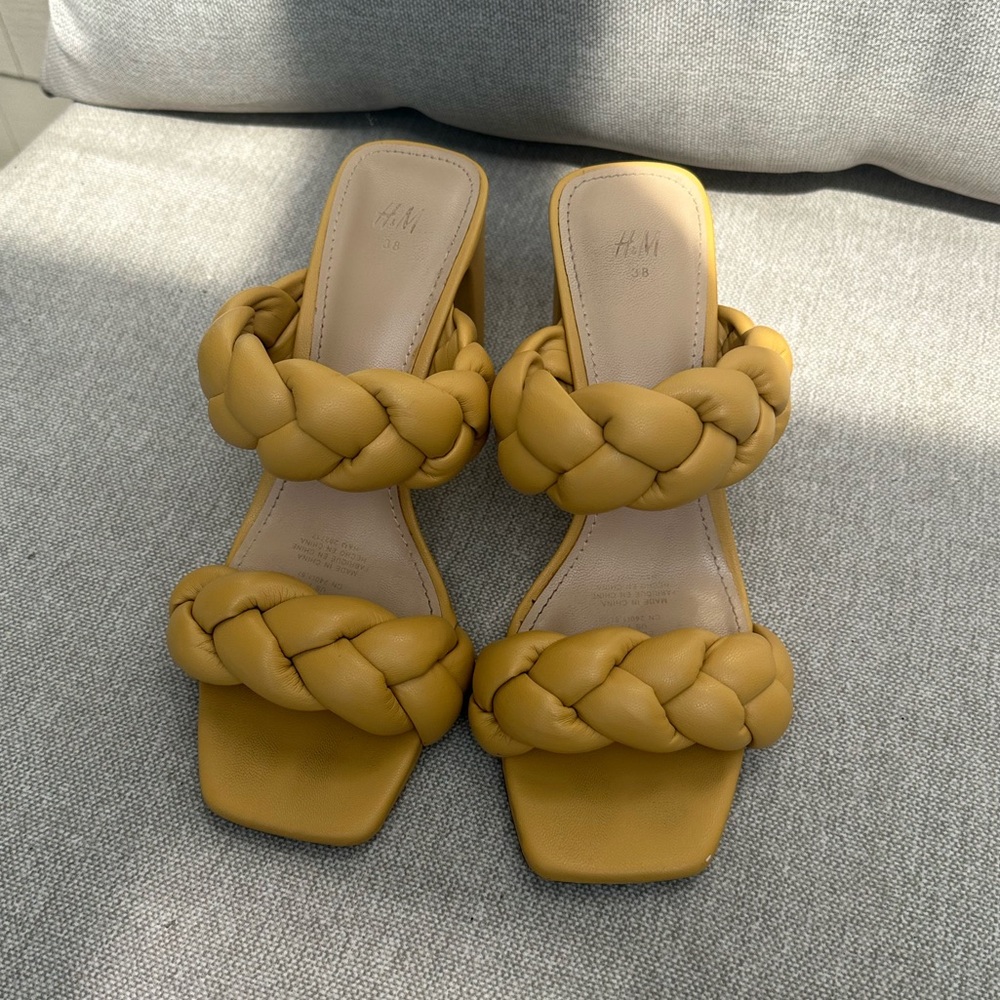 H&M Braided Slip-On Sandals.